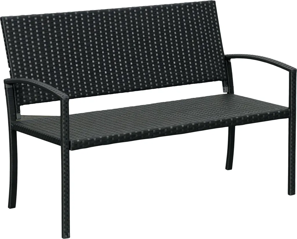 Banc de jardin 2 places Outsunny pour terrasse et balcon style chic