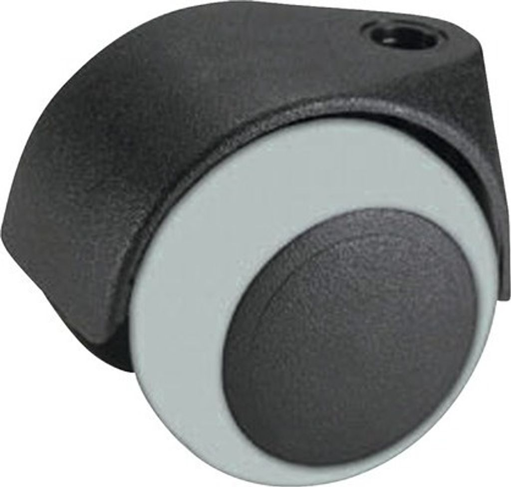 Parkett-Doppelrolle, bis 30 kg, m. Rückenloch u. Feststeller, 40 x 47 mm, 8 Stück