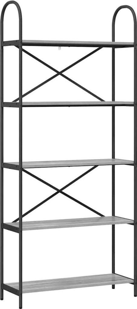 vidaXL Bücherregal Graues Sonoma 80 x 30 x 183 cm Holzwerkstoff