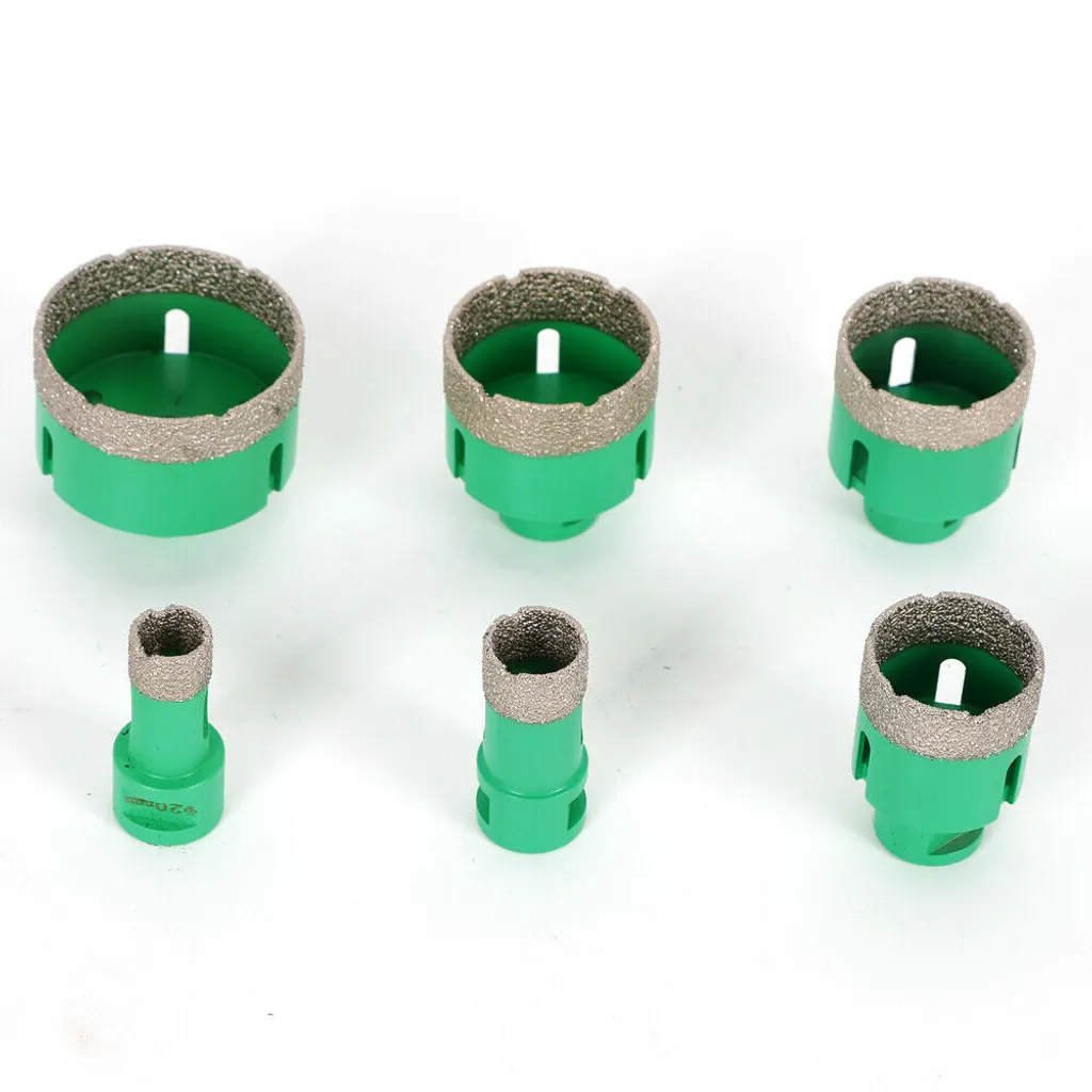 Set de 6 scies cloche diamantées M14 pour meuleuse d'angle 20-68mm