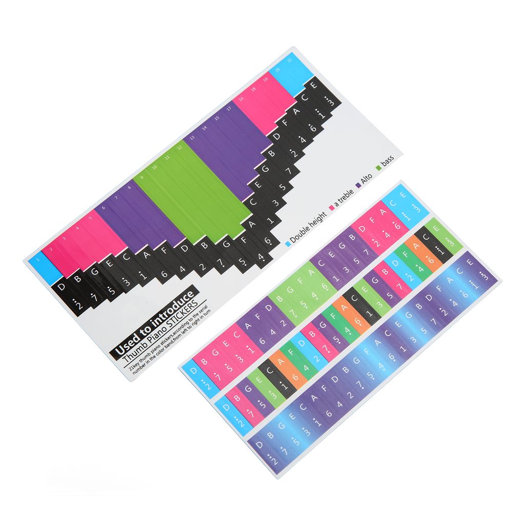 Kalimba Note Sticker,Thumb Piano Sticker,Kalimba Scale Sticker,Color Kalimba Sticker,Beginner Kalimba Sticker,Musical Note Decoration