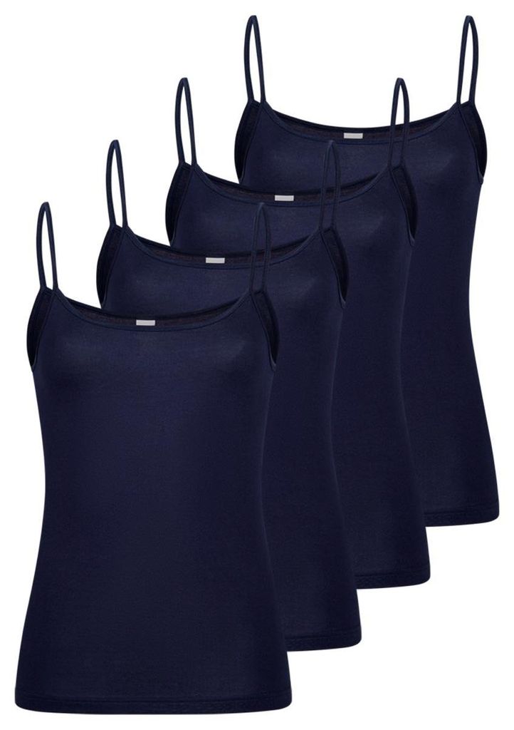 Nina von C. 4er Pack Motion Spaghetti Top Weiches Material, ohne Seitennähte, Schmale Satinabschlüsse und flache Kanten, Angenehme Passform mit h...