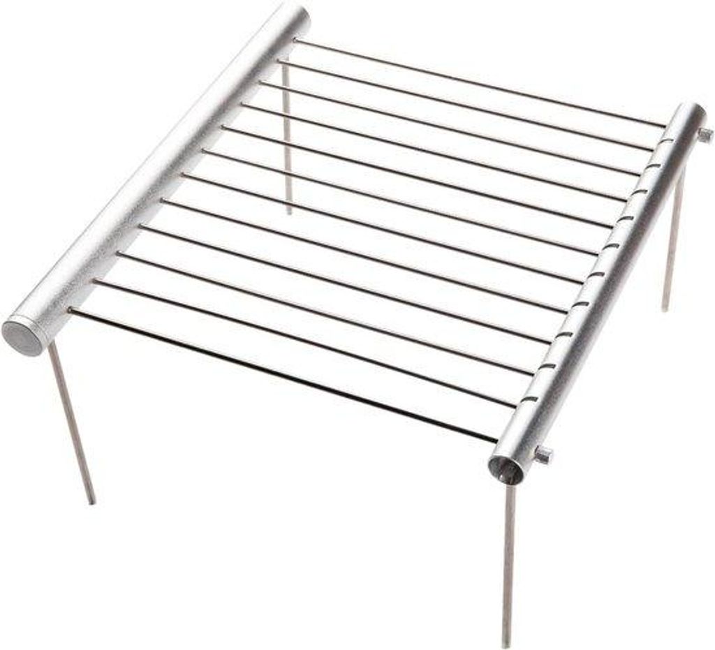 Portable Holzkohlegrill für Camping und Picknick - Chrom-Nickel-Stahl, einfache Montage, ideal für Outdoor-Grillen