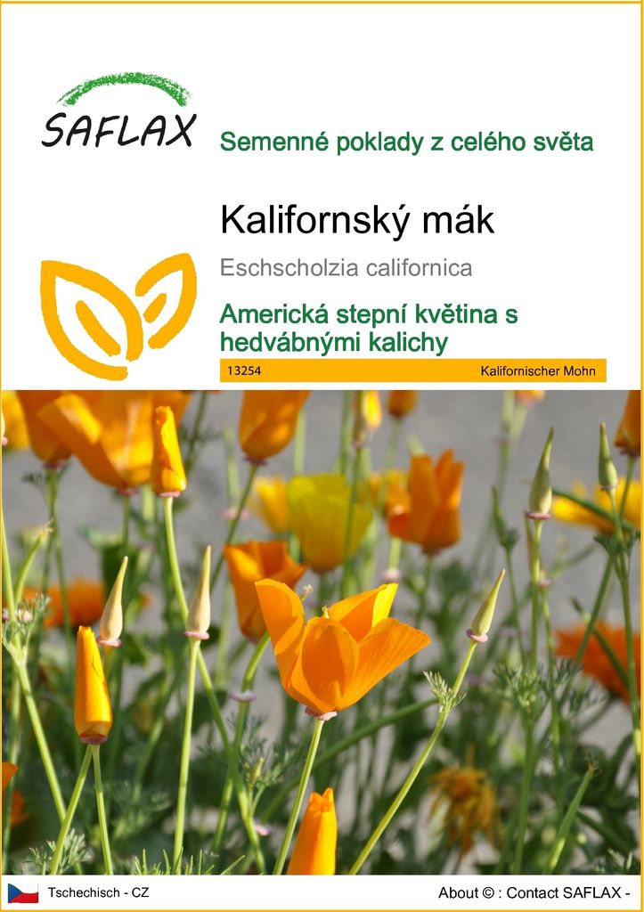 SAFLAX - Kalifornský mák - Eschscholzia californica - 1500 Obrázek produktu 