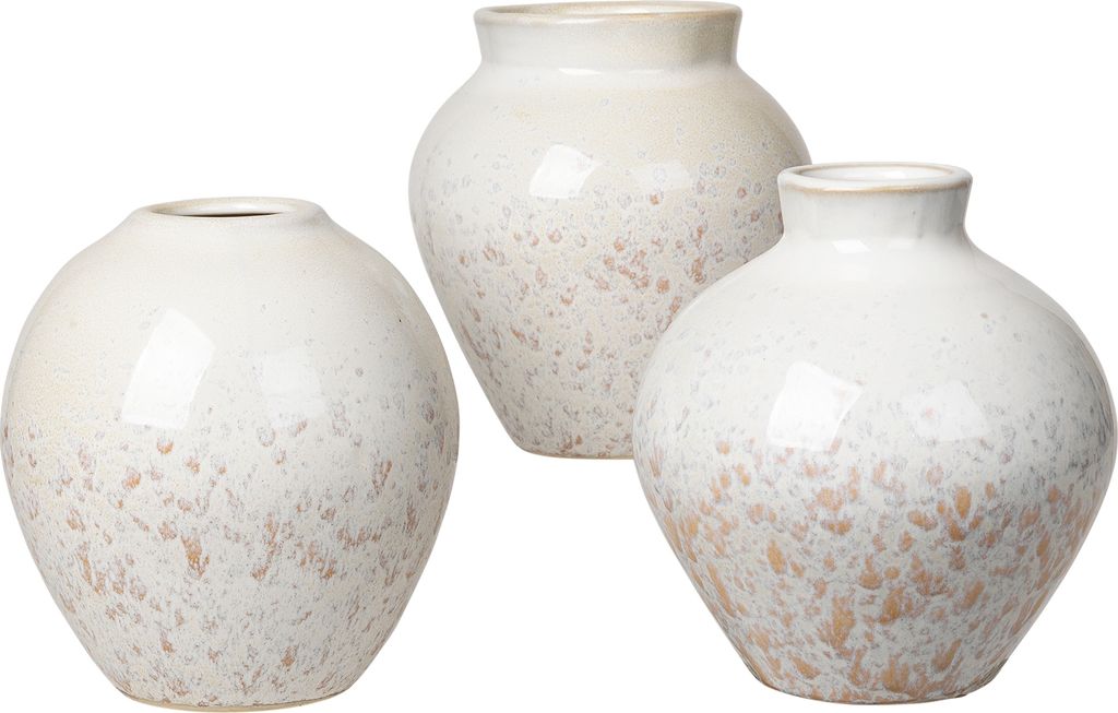 Broste copenhagen Vase 'Ingrid' S Rainy Day/Indian Tan