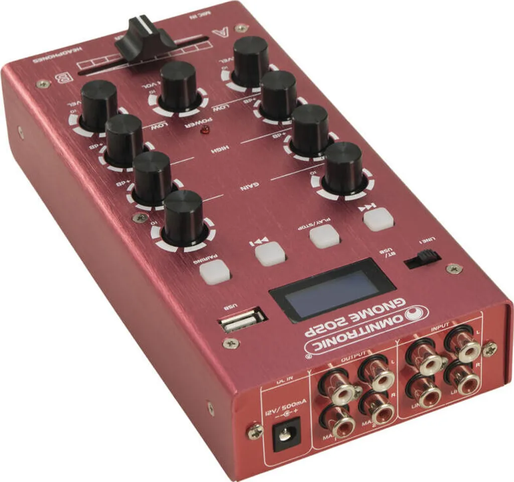 Table de mixage miniature 2 voies OMNITRONIC GNOME-202P rouge - 5