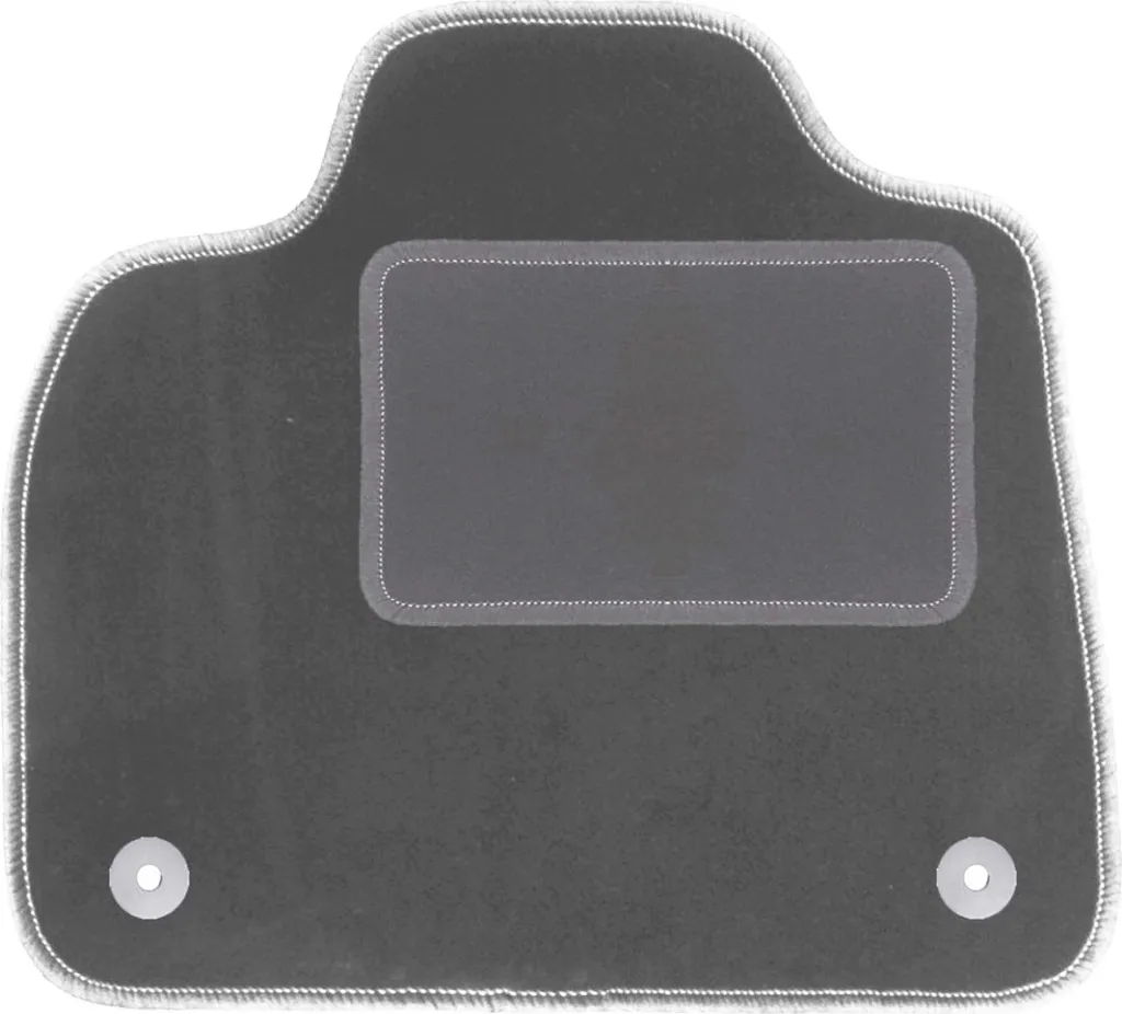 Tappetini Auto Su Misura Per Ford Fiesta VI (2011+) - Set 4 Pezzi In Tessuto Antracite/Grigio, Fissaggio Originale - 2
