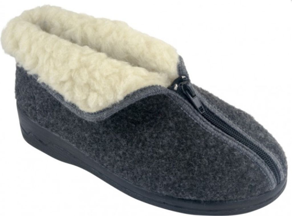 Damen warme Hausschuhe ADANEX 26844 grau