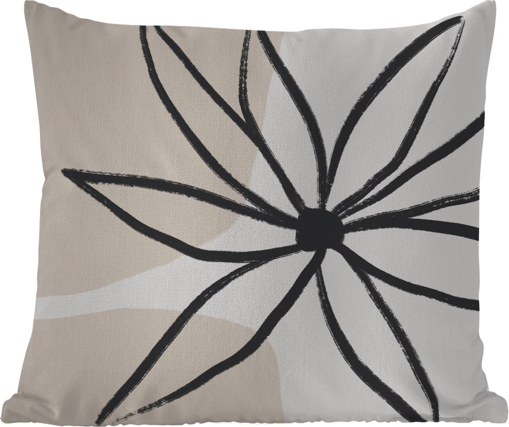 MuchoWow Outdoor Kissen - Blumen - Minimalismus - Pastell - 60x60 cm - Wetterfest - Lounge Kissen - Dekoration - Schlaf Kissen