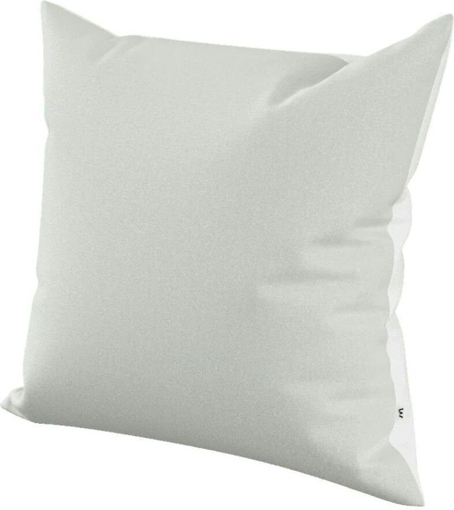 Kissenbezug 80x80 cm Mikrofaser, Allergiker Kopfkissenbezug - Wolkenfeld - Versteckter Reißverschluss, Zweifarbig Hellgrau/Weiß