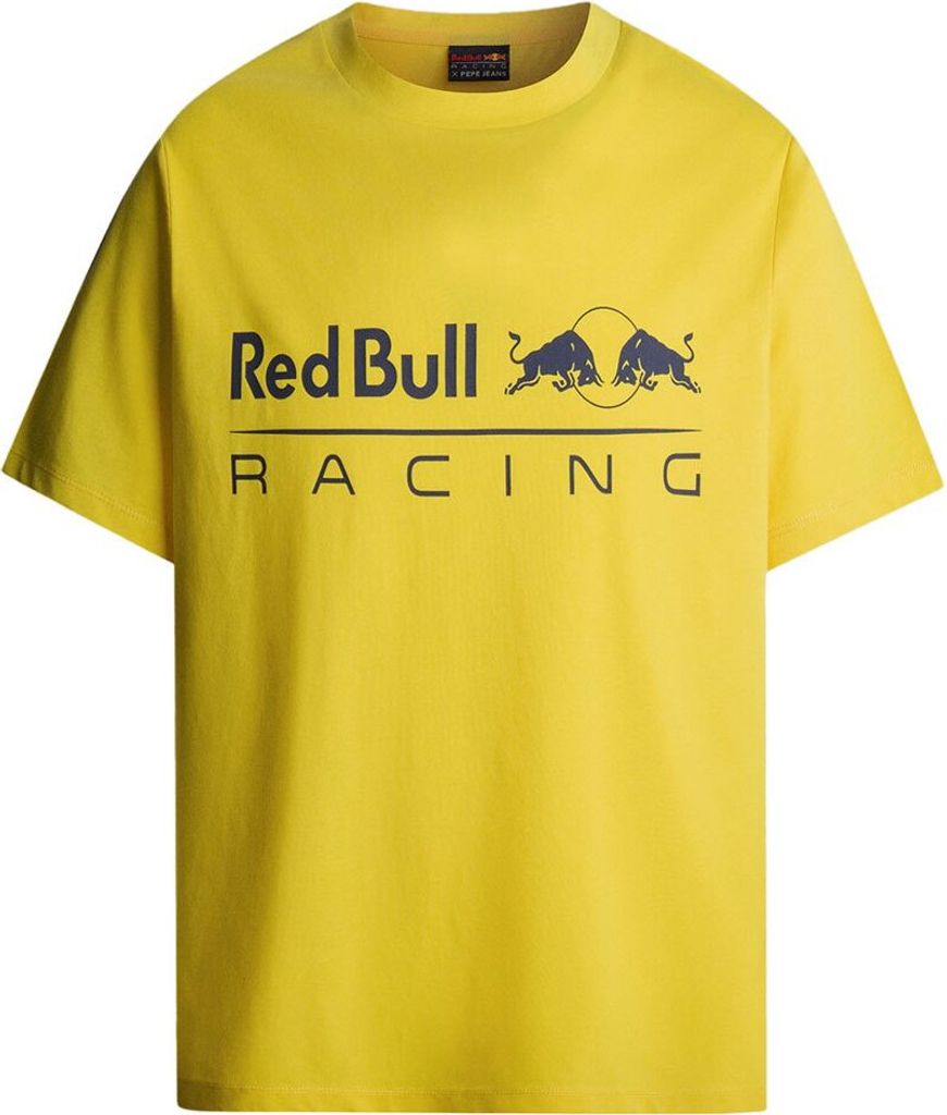 Red Bull Racing Logo Driver Tee Kurzarm-t-shirt Gelb XL Mann Gelb XL