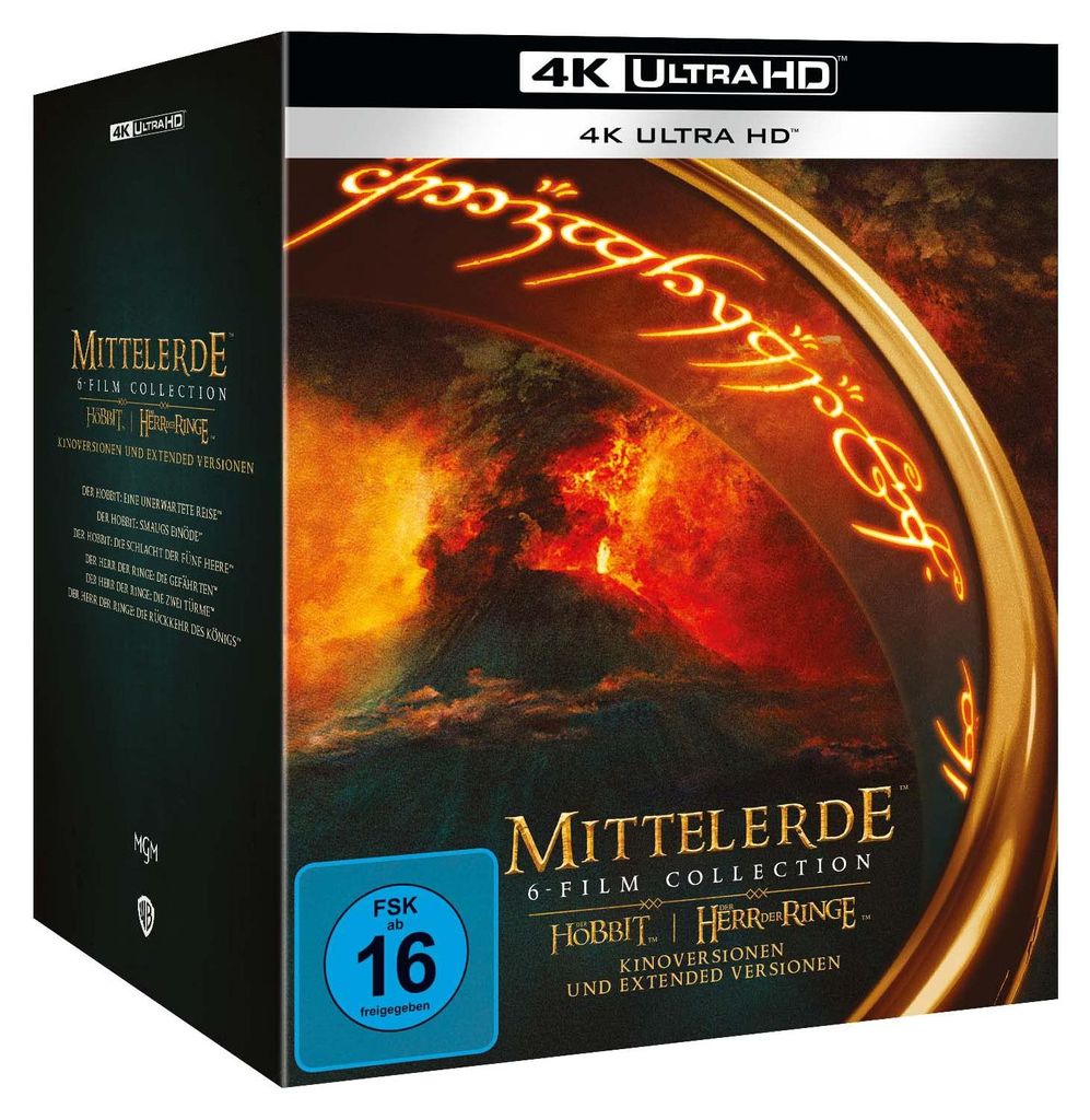 Mittelerde 6-Film Collection - 4K UHD [Blu-ray] Produktbild 