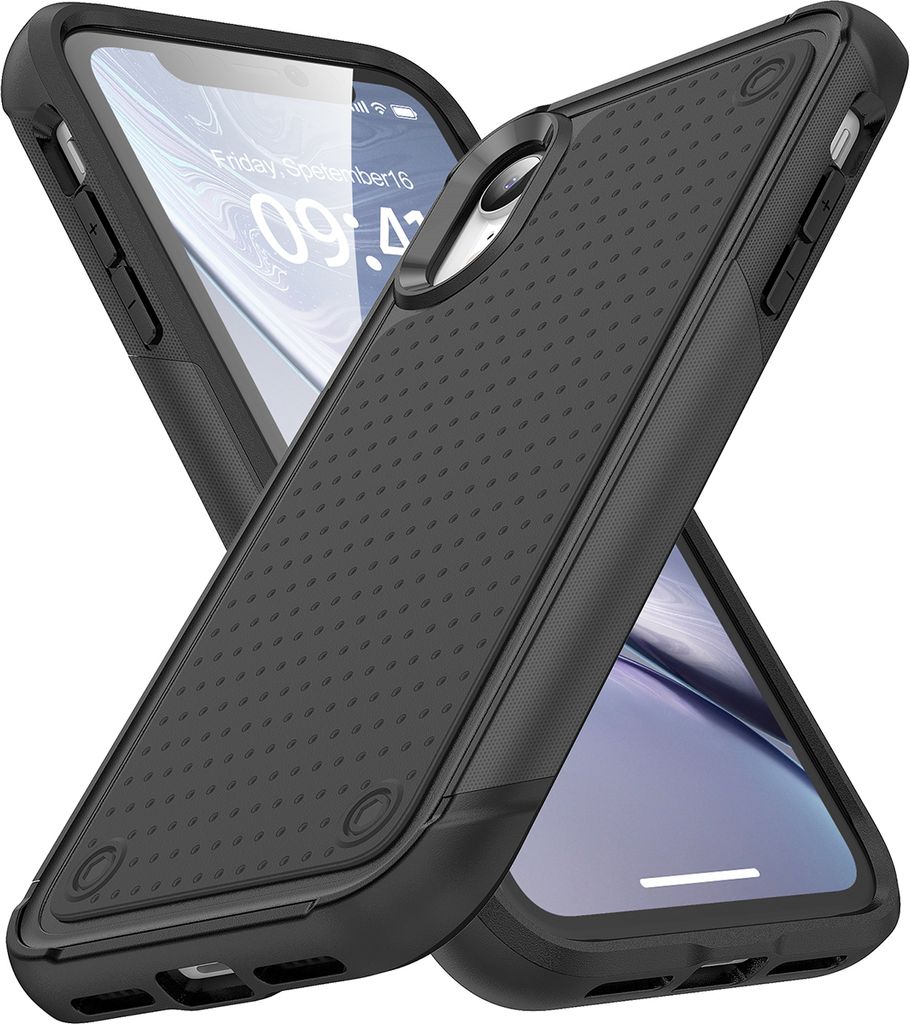 Für iPhone XR Hülle Militärqualität Stoßfest Hybrid 2 in 1 Produktbild 