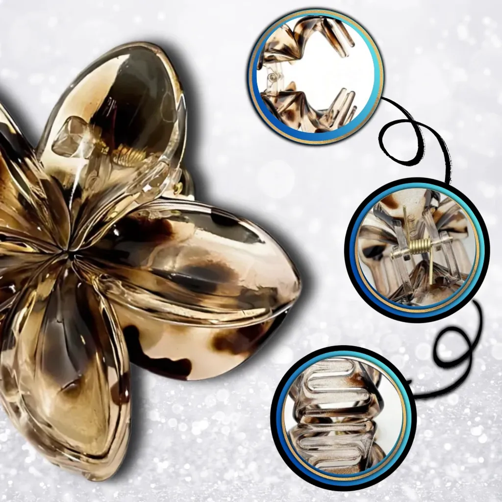 J&W Numen Fermaglio Leopardato per Capelli Donna - Resistente - 10