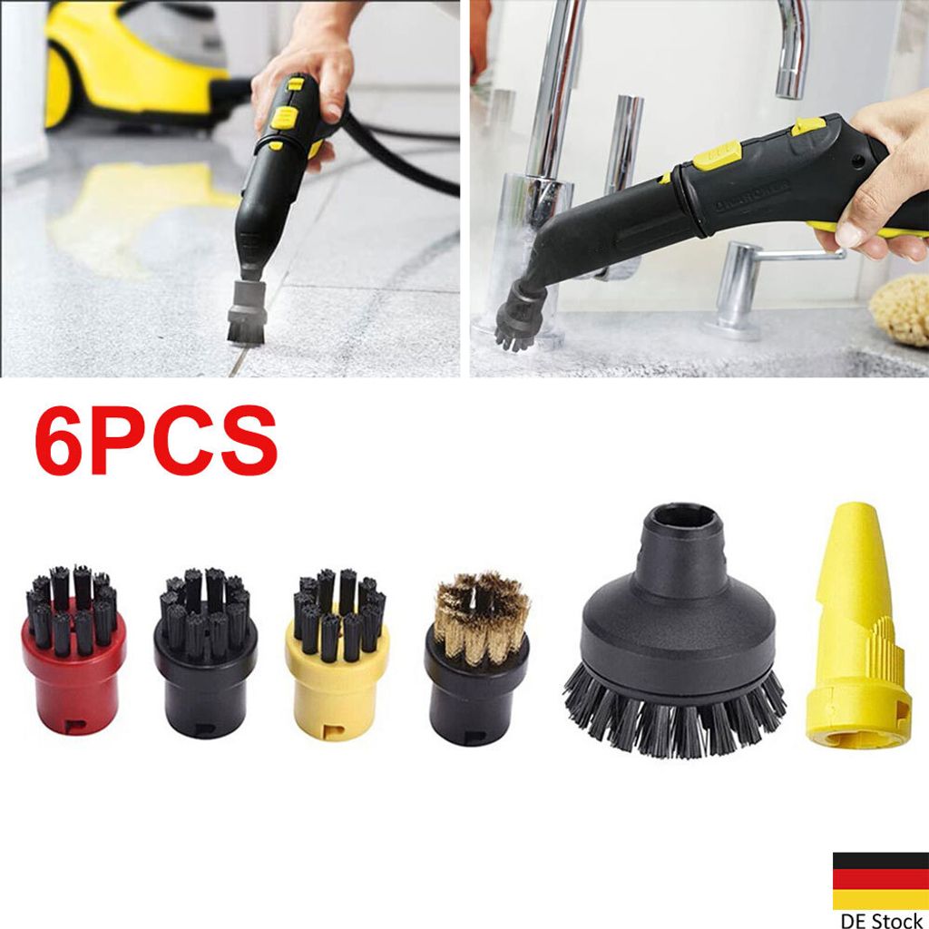 6er Pack Dampfreinigungsbürste, Düse Rundbürsten Bürste Ersatz für Kärcher EasyFix SC1 SC2 SC3 SC4 SC5, Dampfreiniger Teile für Reinigung bunt