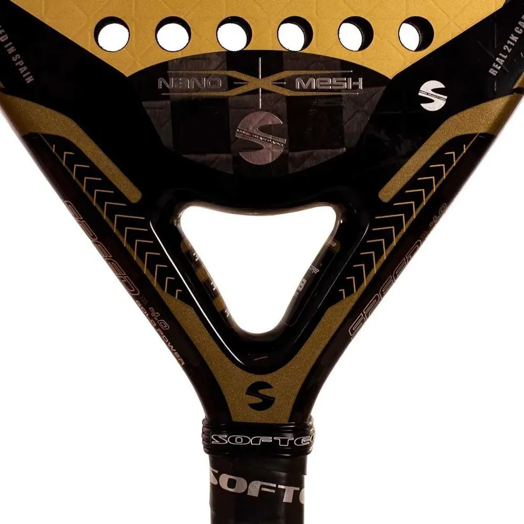 Raquette de Padel Softee Speed Gold Power 4.0 Nano Mesh Polyvalente