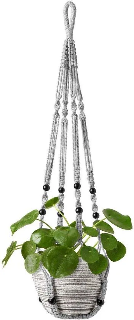 Suspension plante grise 89 cm : protégez vos fleurs avec élégance