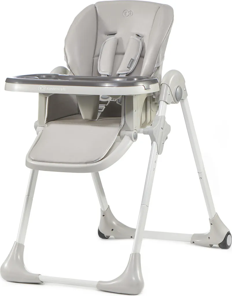 Chaise d'allaitement Yummy grise avec plateau repas ergonomique