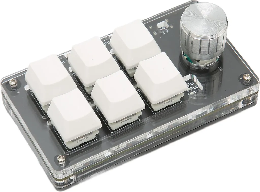 Mini Clavier de Raccourcis Programmable Blanc 6 Touches : Fini les Macros Complexes - 2