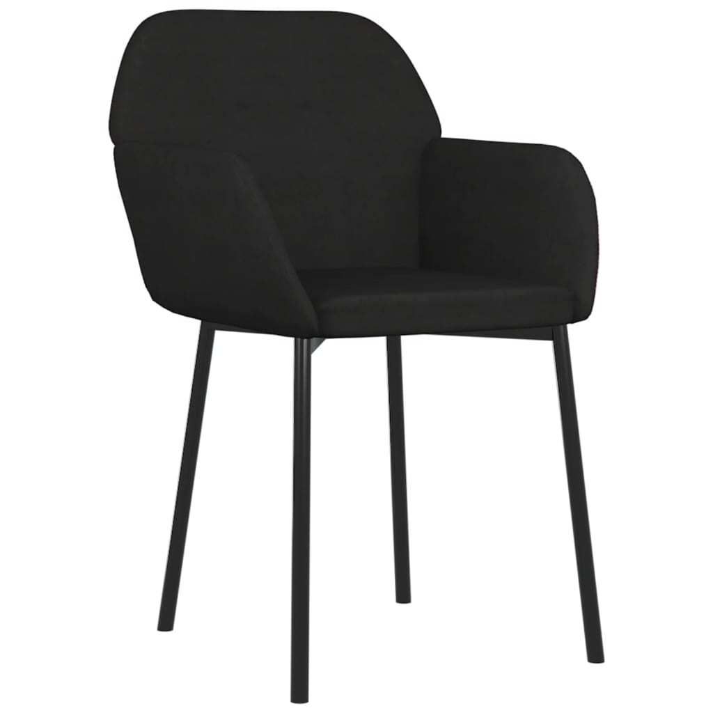 "2026 Aktion"Esszimmerstühle 2er Set modernes - CLORIS - Polsterstühle für Esszimmer, Schwarz Samt - 54 x 59 x 76 cm - NeuMöbel2881620