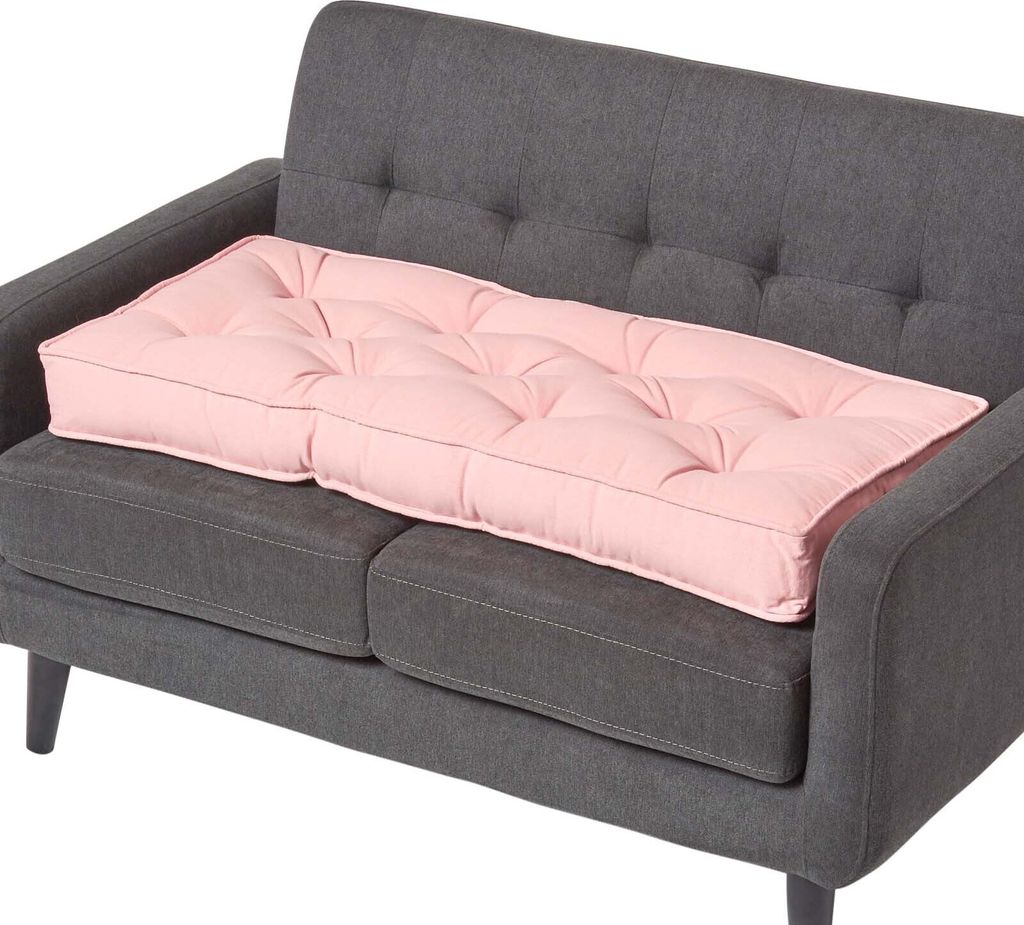 HOMESCAPES Sitzauflage für Zweisitzer-Sofa 100 x 48 cm - dickes Sitzkissen rosa