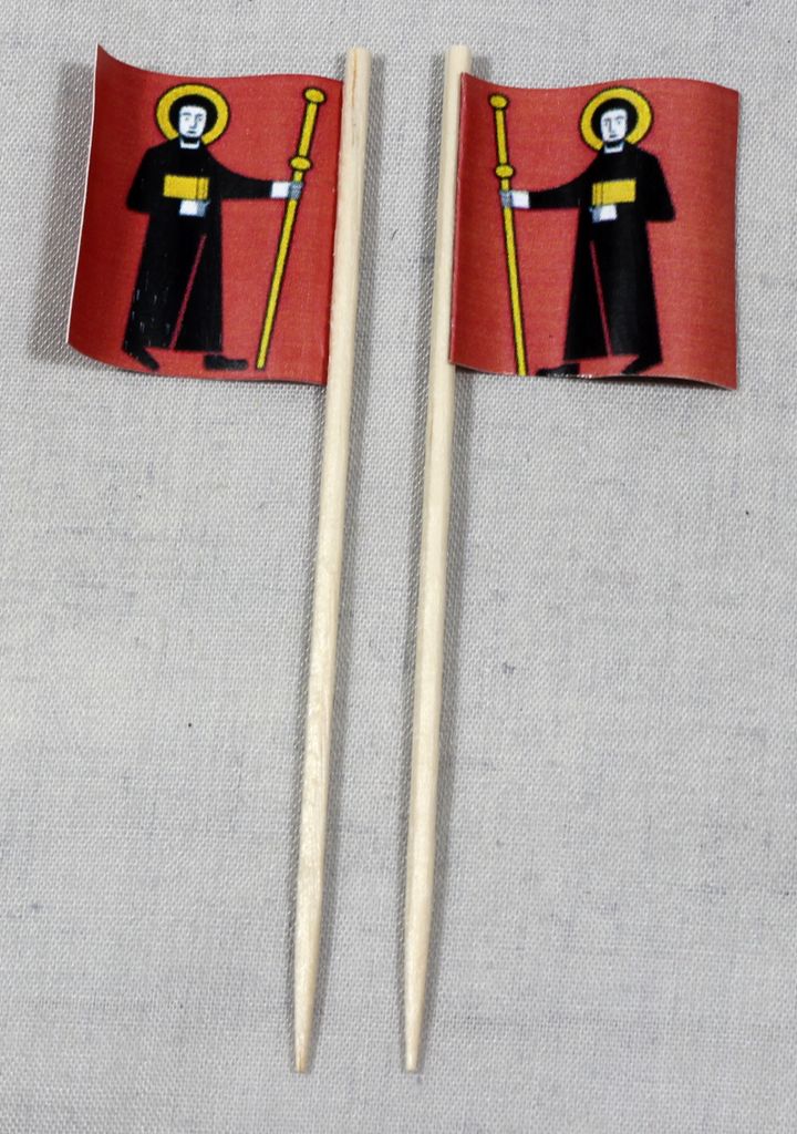 Party-Picker Flagge Glarus Kanton Schweiz Papierfähnchen in Spitzenqualität 25 Stück Beutel