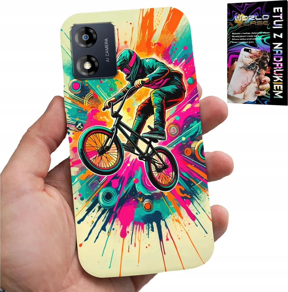 Custodia per Motorola Moto E13 - Bikes Bmx Triki Sports +Folia