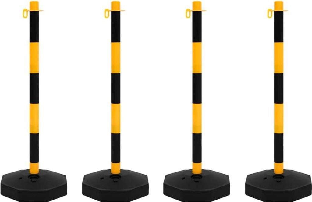 vidaXL Kettenpfosten-Set mit 10 m Kunststoffkette