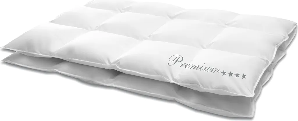 Hanskruchen Couette Premium 4 Étoiles Chaude 135x200 cm en Duvet Blanc