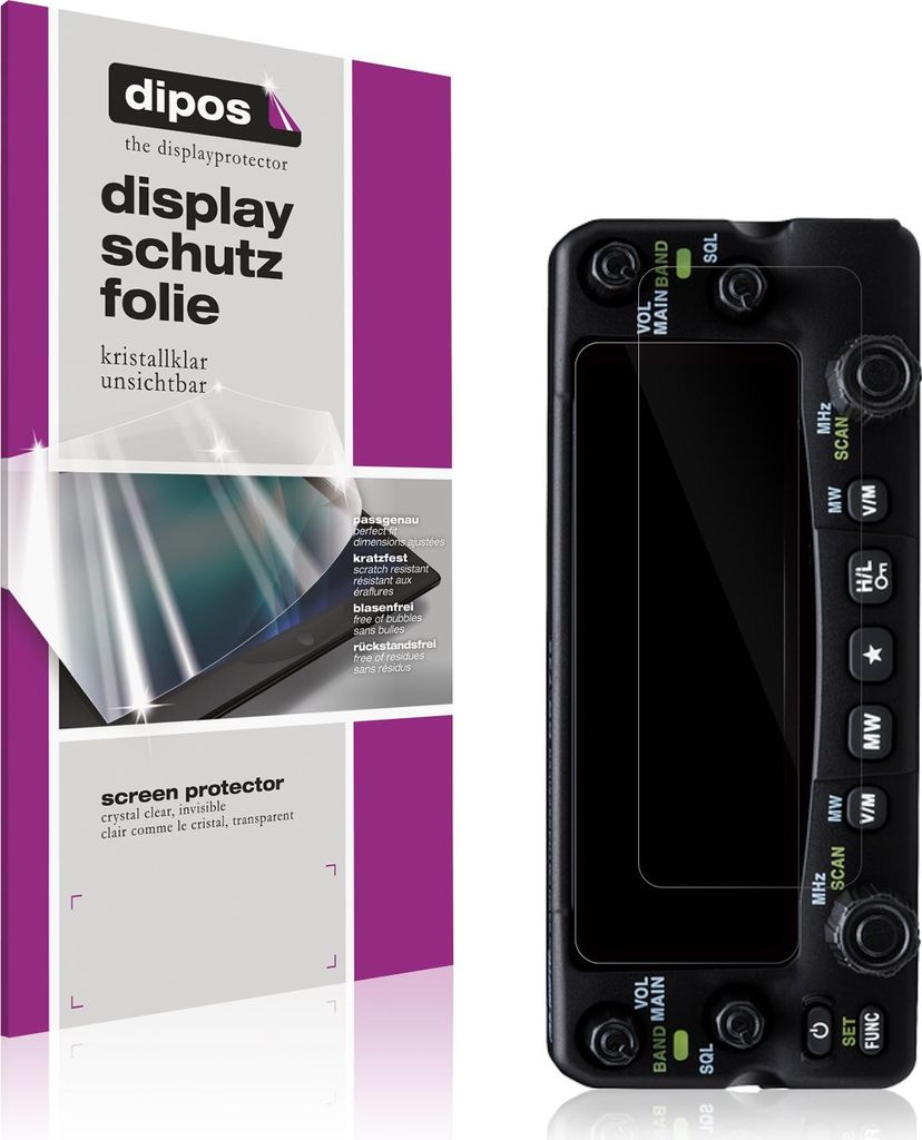 4x Schutzfolie für Alinco DR-735-E klar Displayschutzfolie Folie Display Schutz dipos