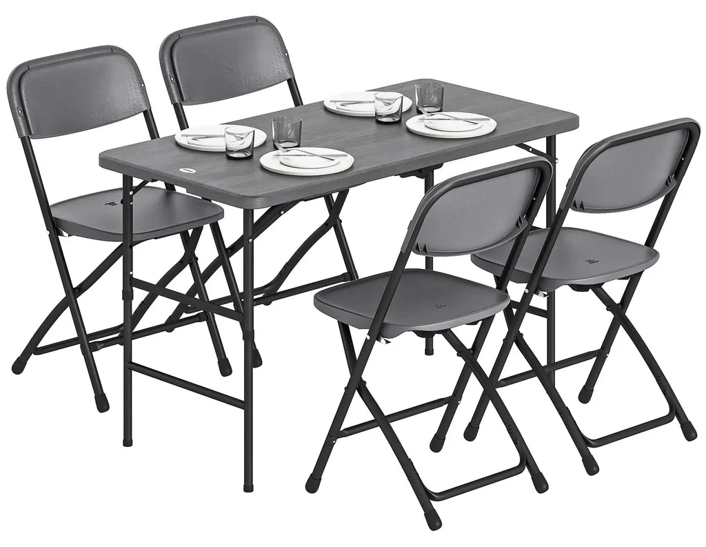 Salon de jardin pliable 5 pièces : fini le manque de place en terrasse