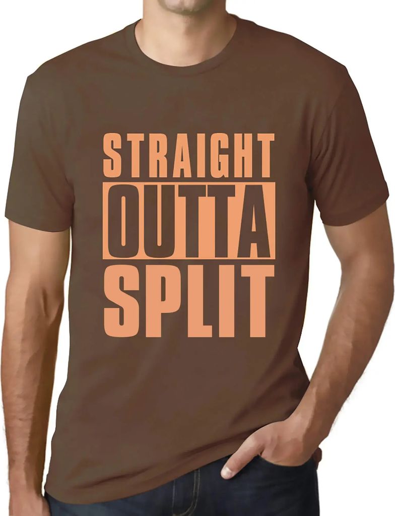 Herren Grafik T-Shirt Direkt aus Split – Straight Outta Split – Öko-Verantwortlich Vintage Jahrgang Kurzarm Lustige Druck Geburtstag Geschenk ...