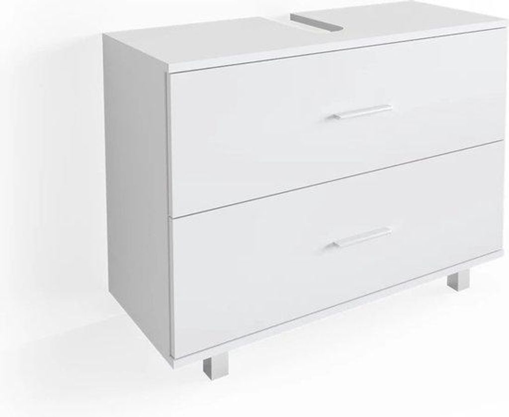 Wit Badkamerkastje Met Uitsparing En Compact Ontwerp