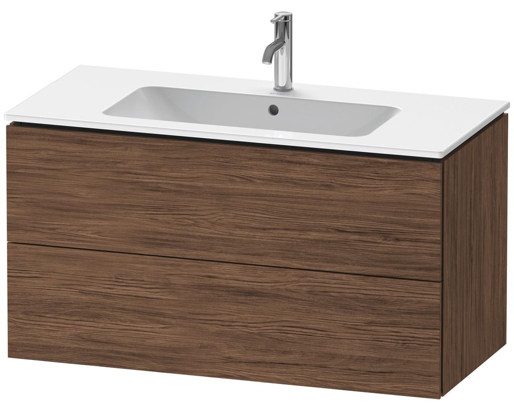 Duravit L-Cube Waschtischunterbau wandhängend, 2 Schubkästen, 1020x550x481mm, LC624202121