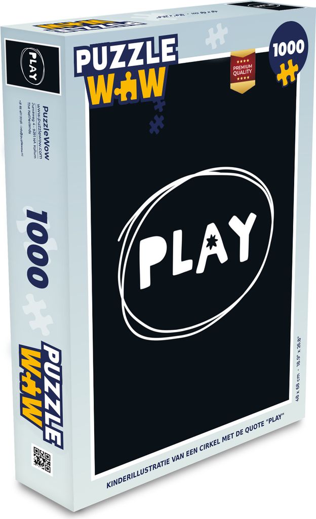MuchoWow Puzzle 1000 Teile Zitate - Spielen - Schwarz - Weiß - Jungen - Mädchen - Baby - Spielzeug - Alt und Jung - Spiele - Puzzeln