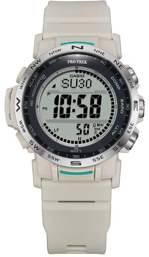 Casio Protrek PRW-35-7ER - Montre Solaire Blanche Triple Sensor pour Homme