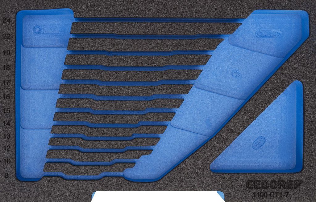 GEDORE EI-1100 CT1-7 Schaumstoffmodul 1/2 L-BOXX 136 leer, 2835924