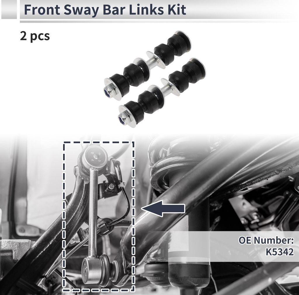 Front Stabilizer Bar Links Für BUICK ALLURE 2005-2009 Stabilisatorlenker Stabilisatorgelenk Stabilisatorstangenverbinder Nr K5342 Eisen Gummi Schw...