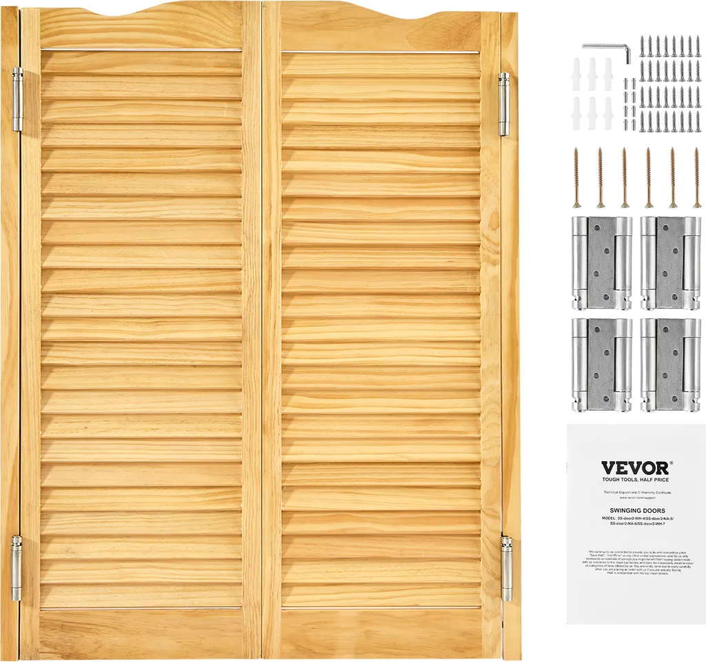 VEVOR Porte Saloon 805x1060 mm avec Charnières en Acier et Kit Complet