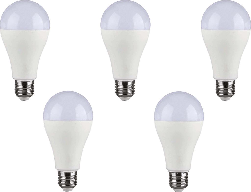 V-TAC LED-Lampe, Tropfenform, E27, EEK: F, 15W, 1521lm, 4000K, 5 Stück