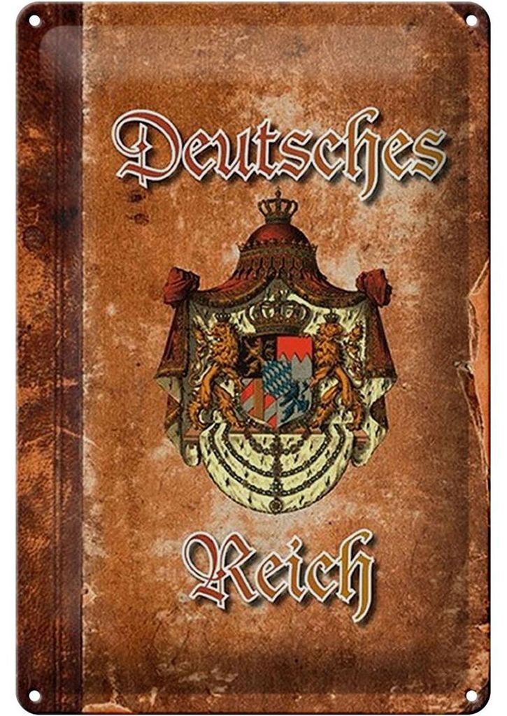 Blechschild Bayern 20x30cm Deutsches Reich Wappen