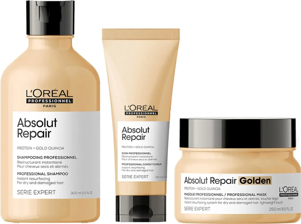 Routine Capillaire Absolut Repair L'Oréal Kit Complet Soins Réparateurs
