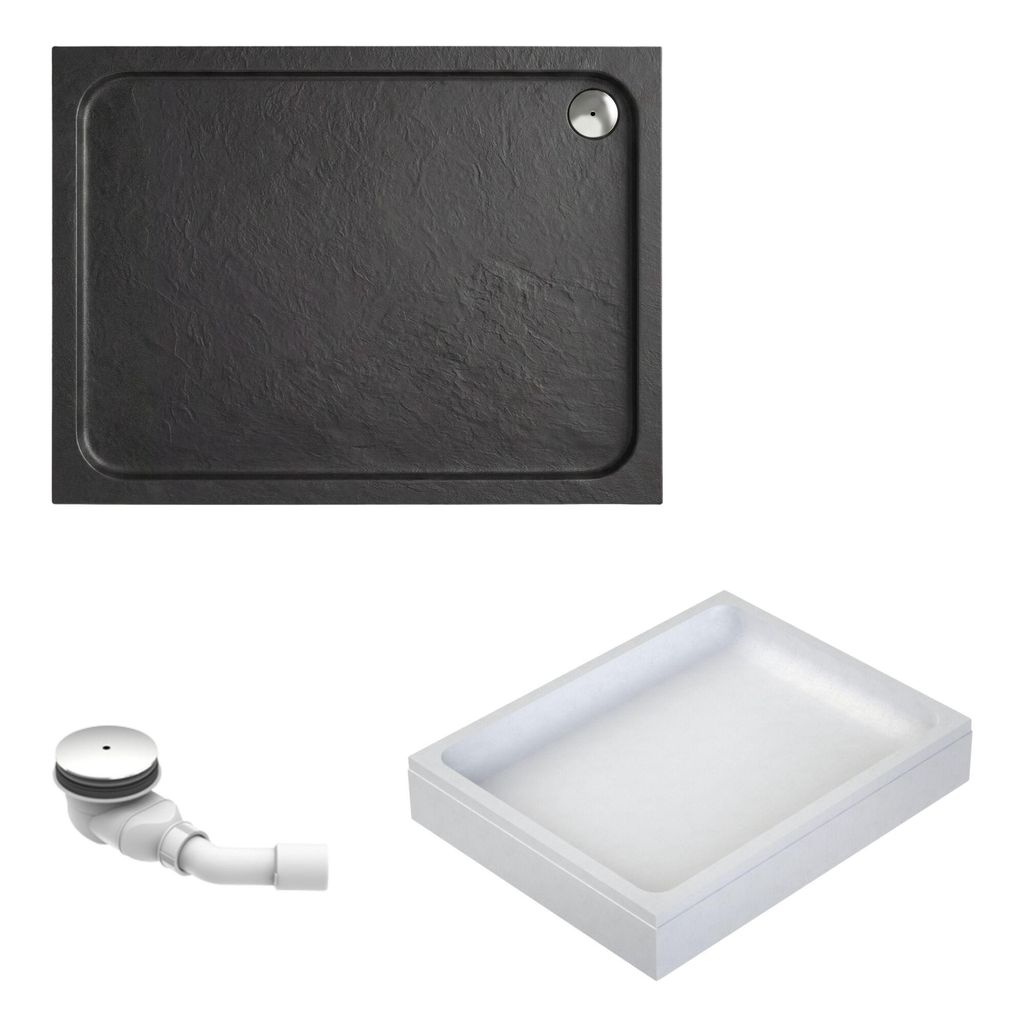 Schulte Duschwanne Adria 120x90 cm, Sanitäracryl Anthrazit, Produktbild 