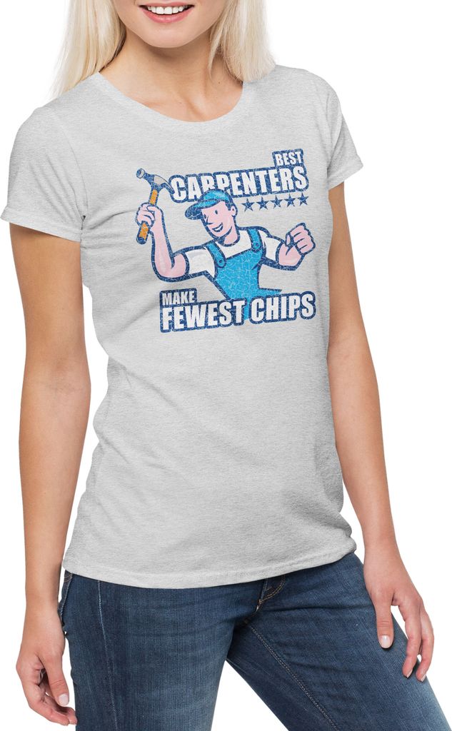 Urban Backwoods Best Carpenters, Damen T-Shirt, Farbe: Hellgrau, Größe: S