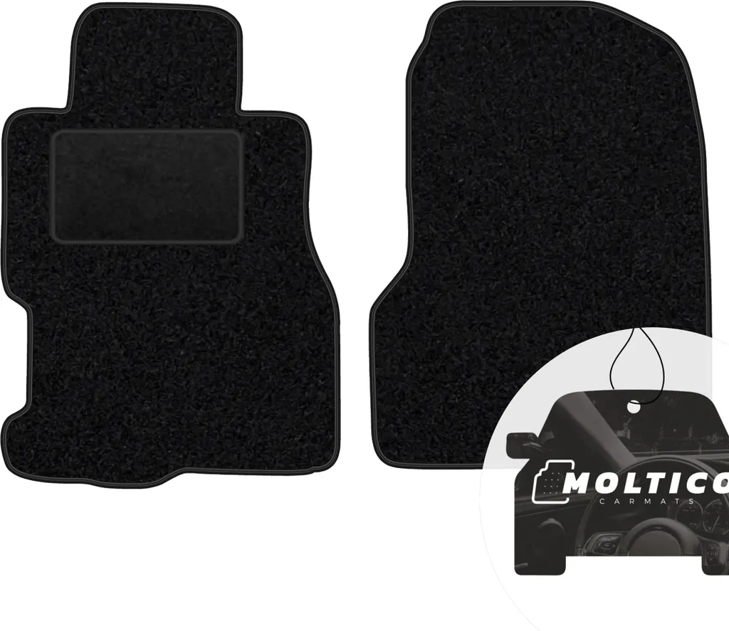 moto-MOLTICO Tappetini anteriori per auto Velours Tappetini per auto neri Set di tappetini per auto 2 pezzi adatto per Honda Civic 2001-2005