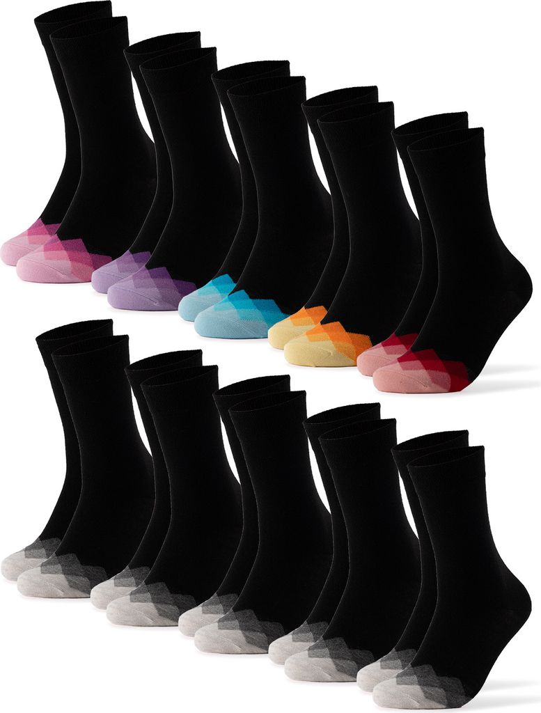 Occulto Damen Bunte Socken 10er Pack (Modell: Evelin)