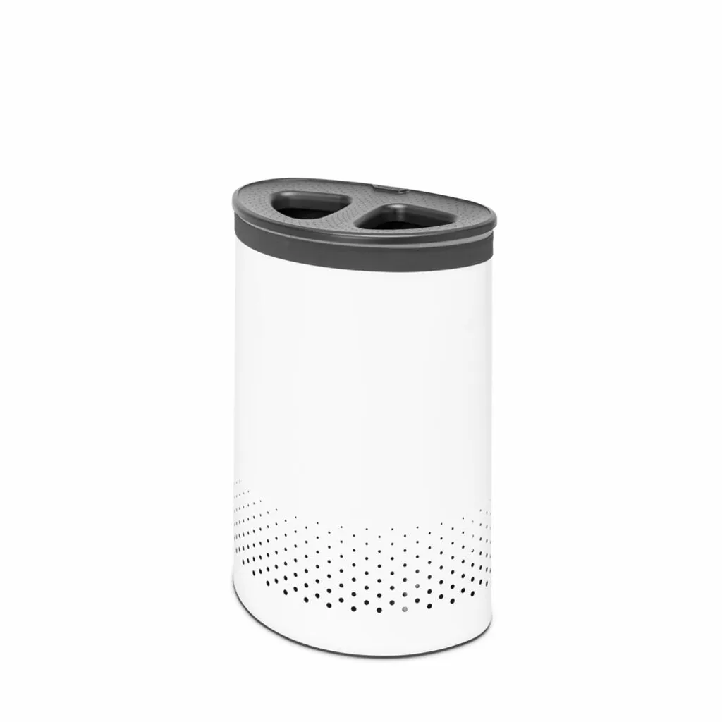 Brabantia Panier à linge 55 L gris foncé et blanc design ergonomique - 10