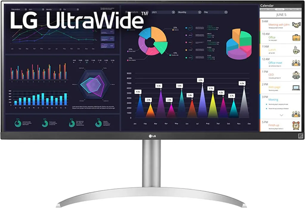Moniteur LG 34WQ650-W 34" pour Télétravail et Multitâche WFHD IPS Blanc