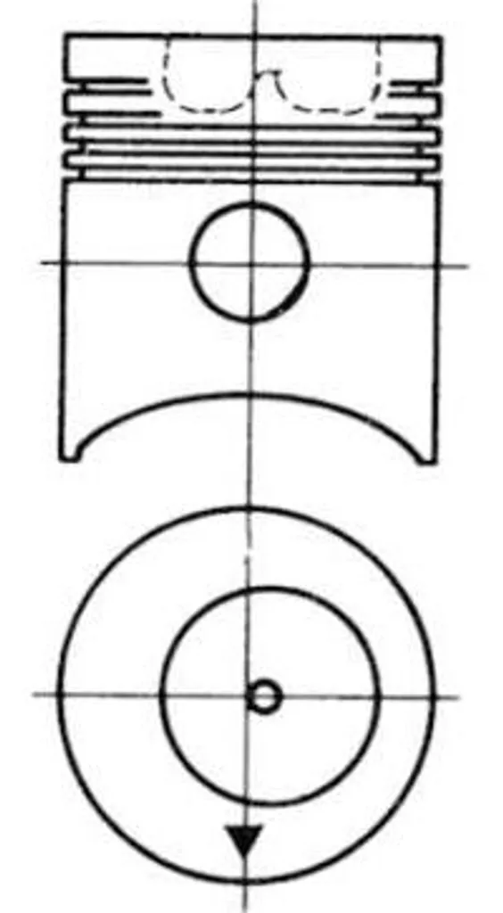 Piston de moteur avec segments pour Volvo S40 et Opel Astra H OE 12167022