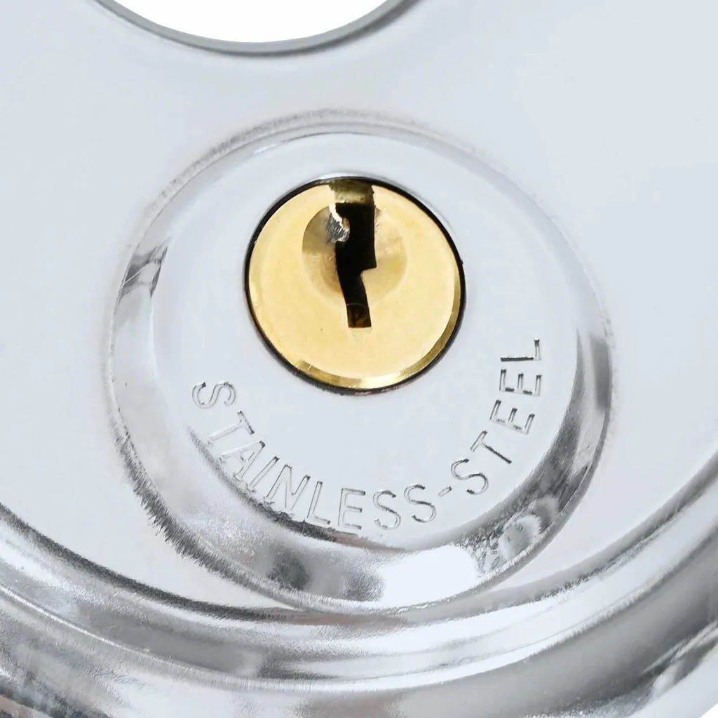 2x Serrature a Disco vidaXL Argento 9cm | Ferro e Inox per Cantiere - 7